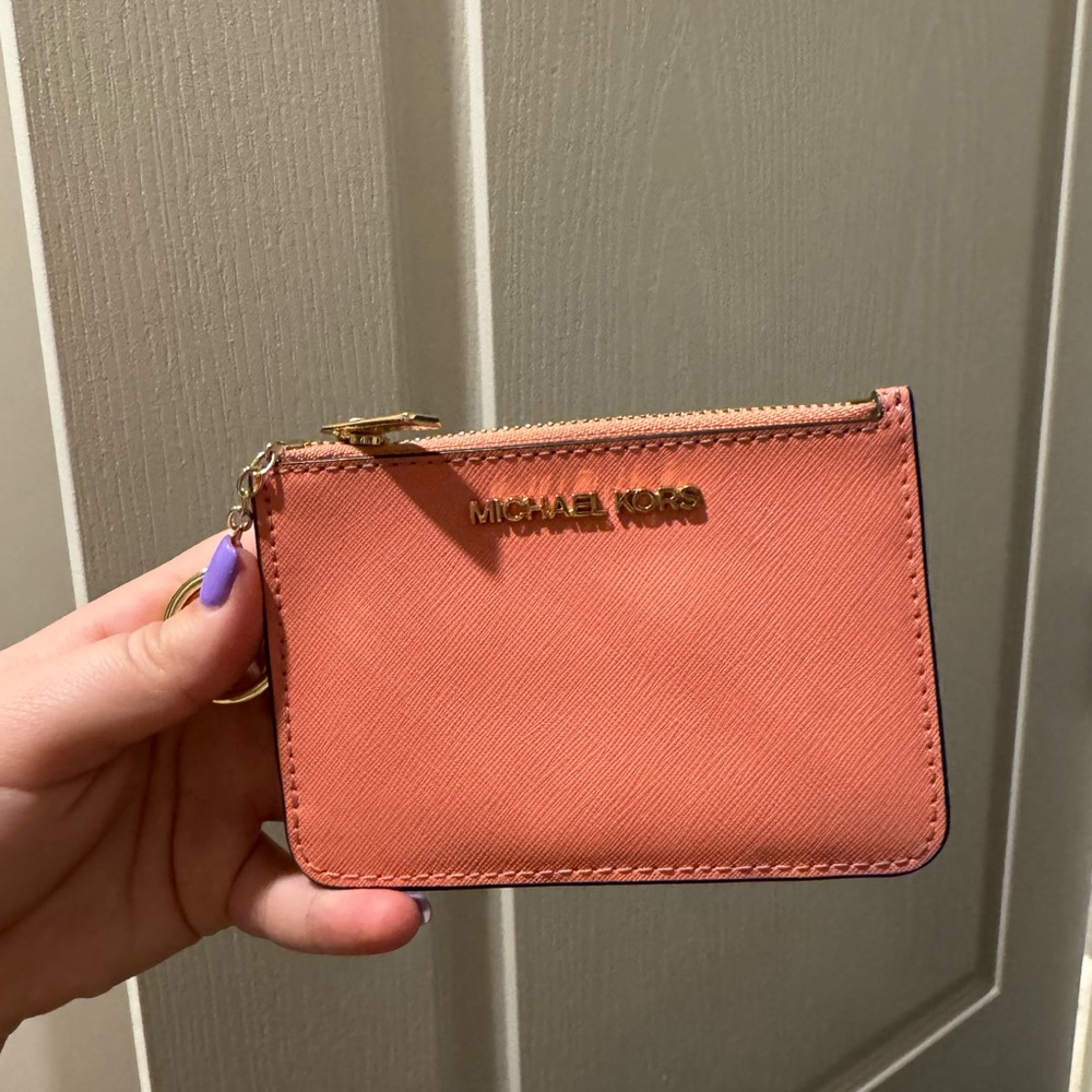 Michael Kors Peach Card Holder